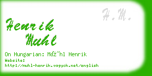 henrik muhl business card
